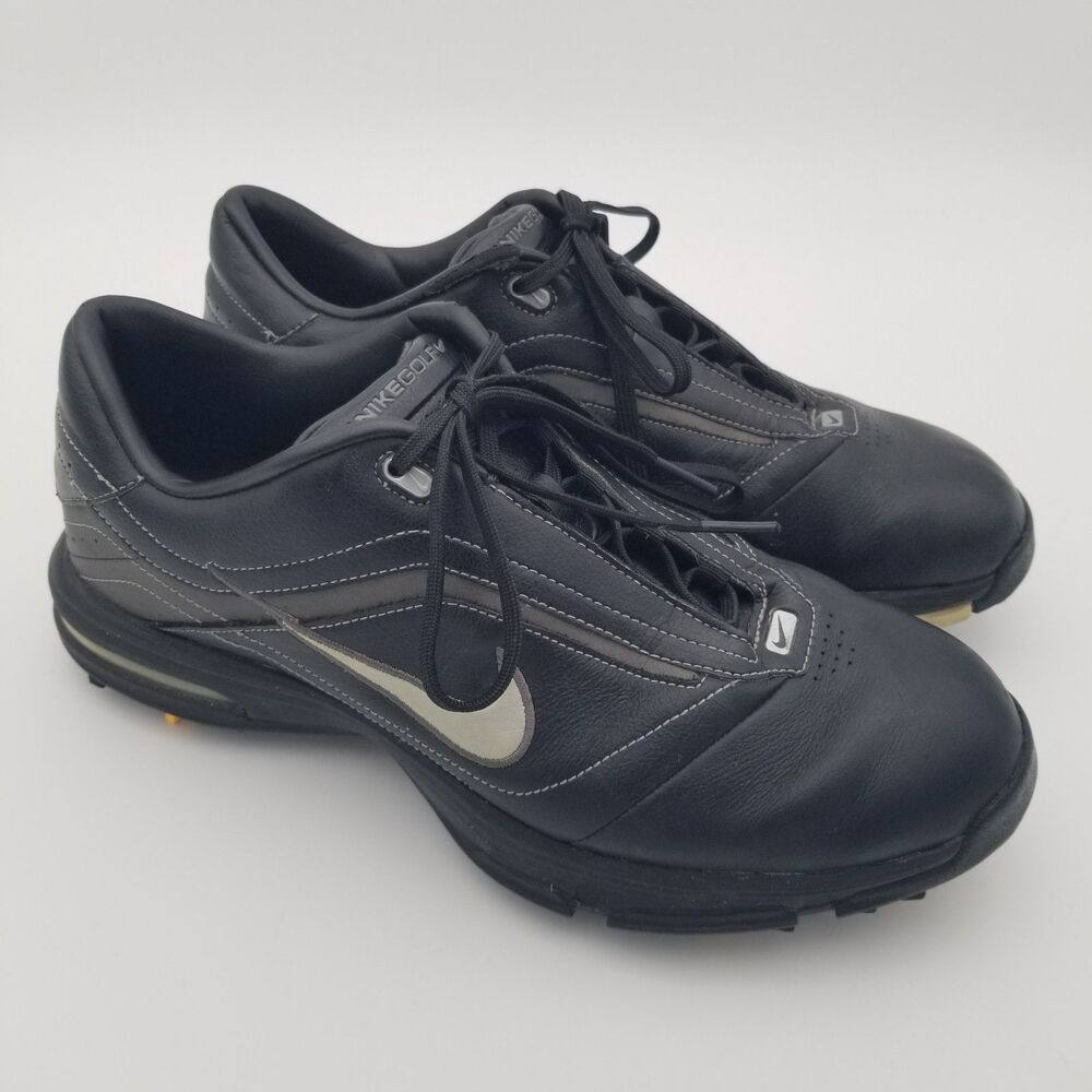 Nike Air TAC Performance Mens Size 8.0 Black Athletic Golf Soft Spikes Shoes